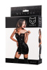 Платье Glossy Nelly с кружевом из материала Wetlook, черное, S