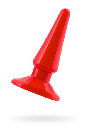 Втулка анальная TOYFA Black&Red, красный, 10,5 см, Ø 2