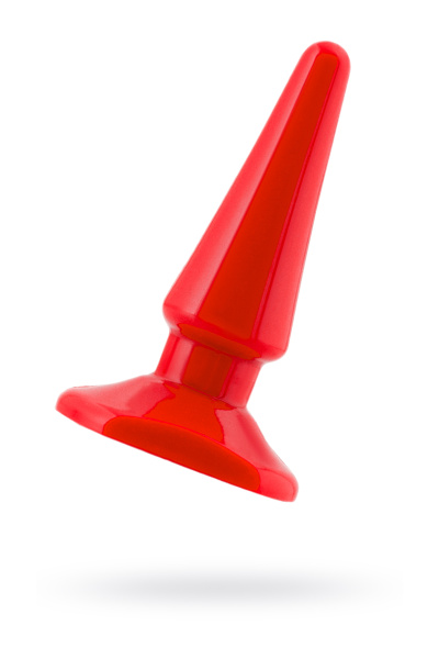 Втулка анальная TOYFA Black&Red, красный, 10,5 см, Ø 2