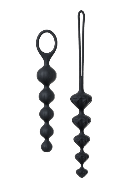 Набор анальных  цепочек  Satisfyer  BEADS, силикон, черный, 27 см